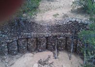 Hot Dipped Hexagonal Wire Mesh / PVC Coated Wire Gabion Baskets For Reinforce Fabric