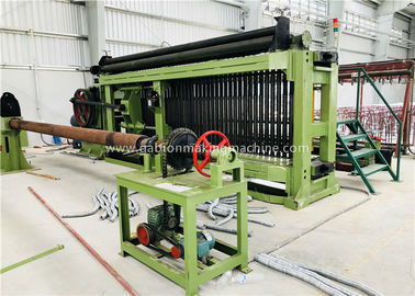 آلة لف سلك أوتوماتيكية بالكامل ، آلة تثبيت شبكة التراب 100x120mm PLC Control بسيطة التركيب